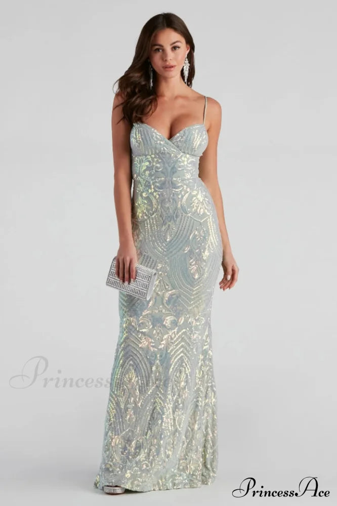 Christal Sequin Stylish Mermaid Formal Dress