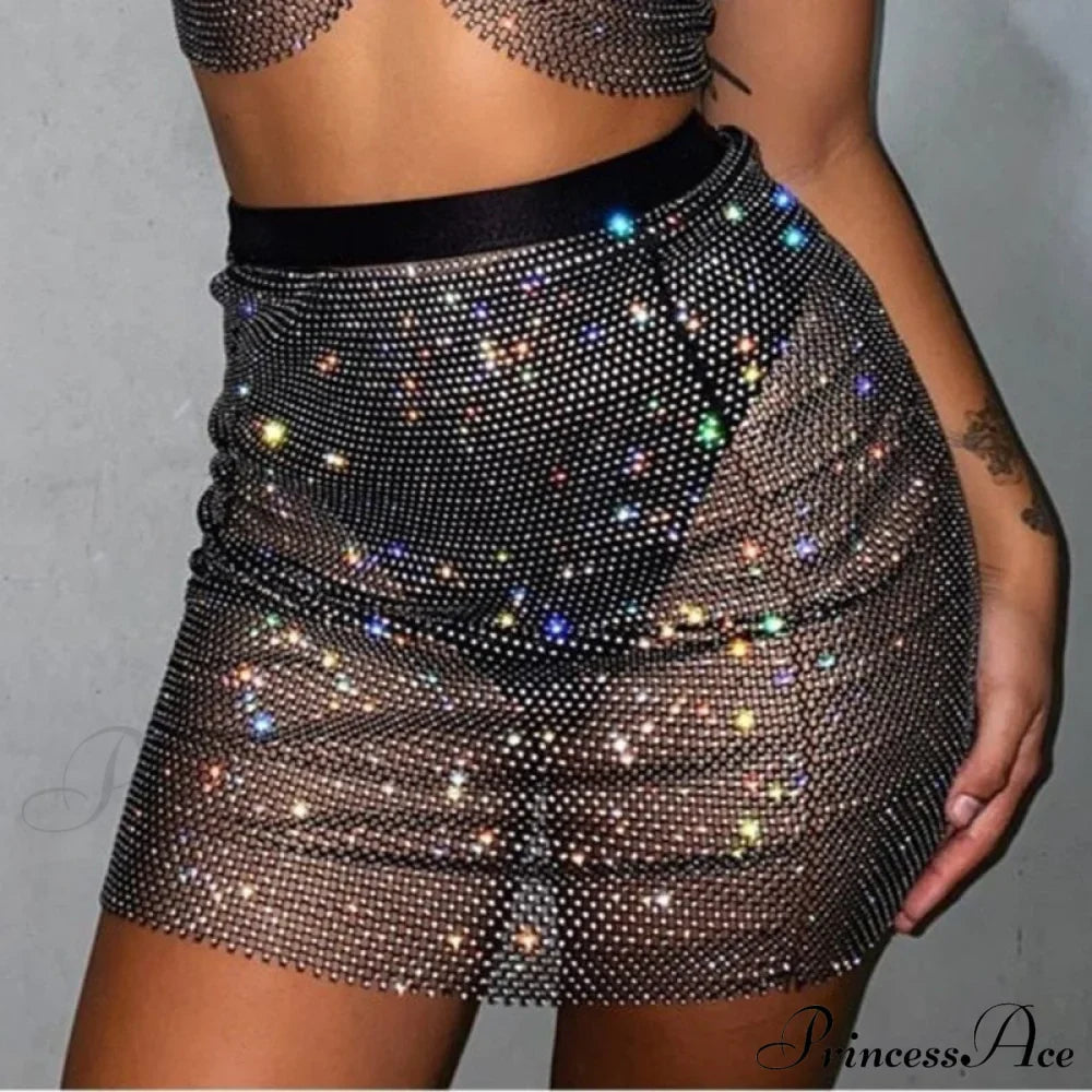 Halter Rhinestone Crop Tank Top