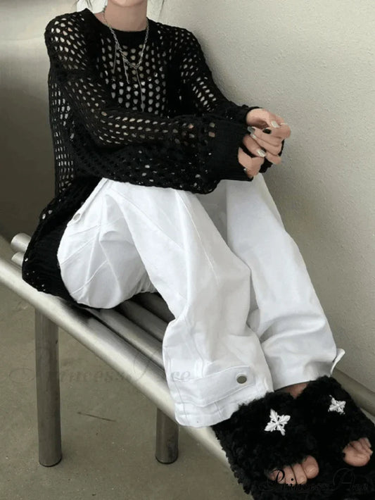 Crochet Long Sleeve Trendy Maxi Cover Up
