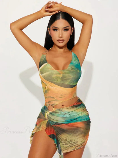 Cutout Hollow-Out Mini Dress
