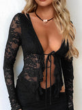 Lace Gown and Irregular Skirt Set