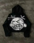 Dark Cross Graphic Pullover Hoodie