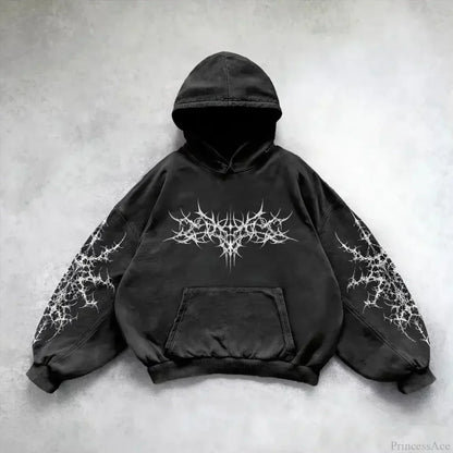 Divin Embroidery Zip Up Hoodie