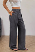 Chic Vintage Button Front Drape Pants