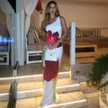Elegant One Shoulder Backless Maxi Floral Dress