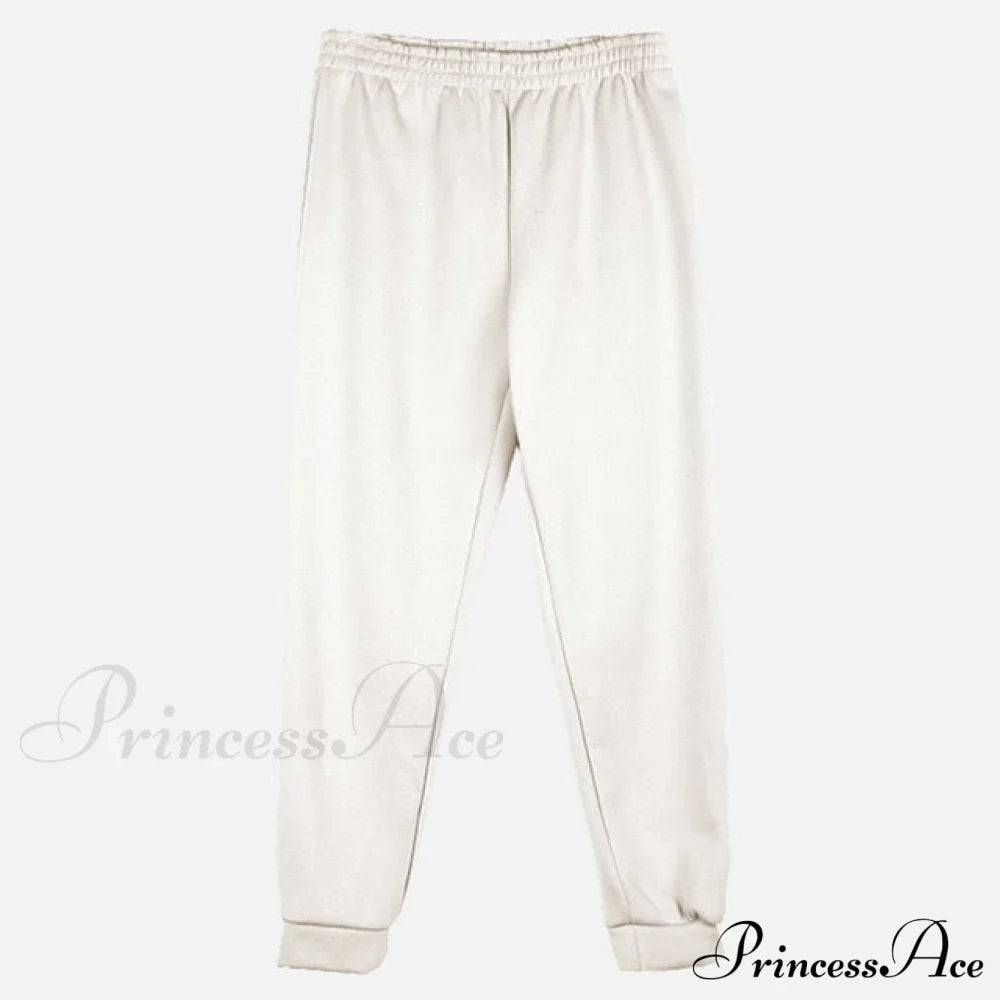 Elegant with Long Sweatshirt Women's Set and Hoodie Lace-Up Warm Pant Solid Detail