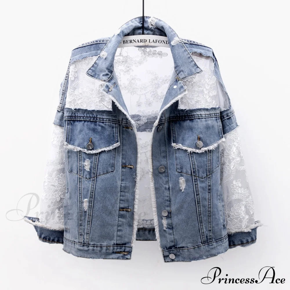 Embroidery Patchwork Stylish Denim Jacket