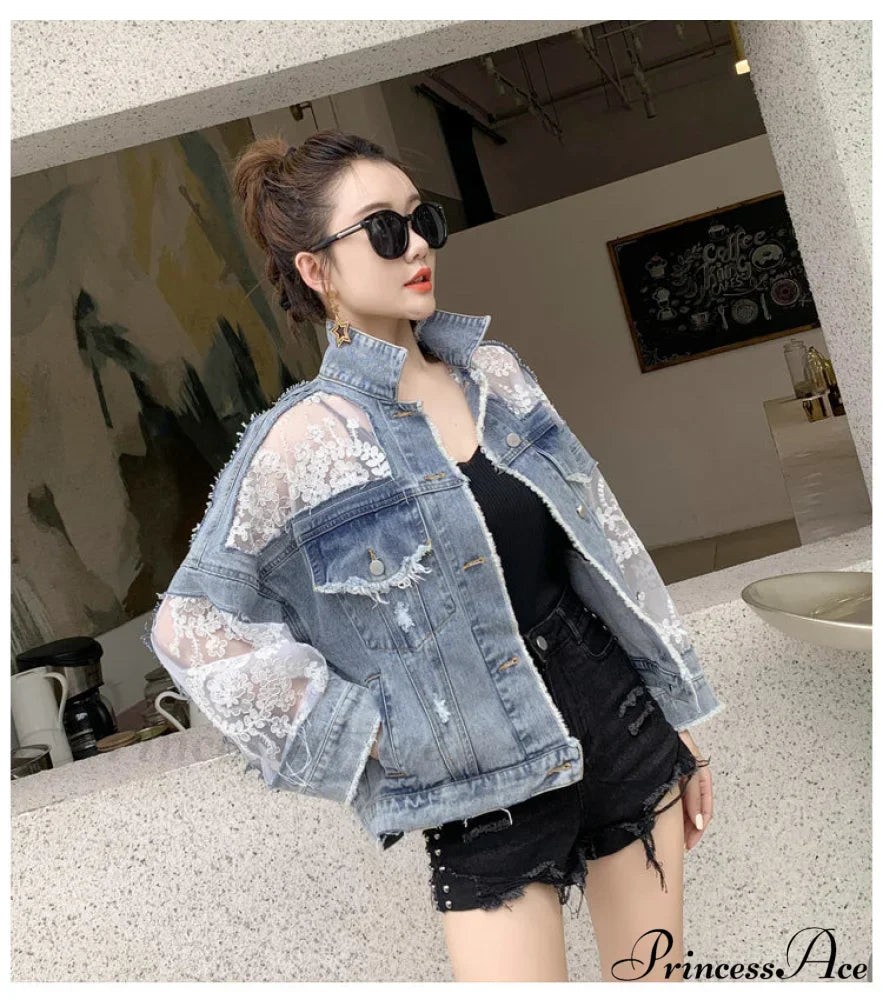 Embroidery Patchwork Stylish Denim Jacket