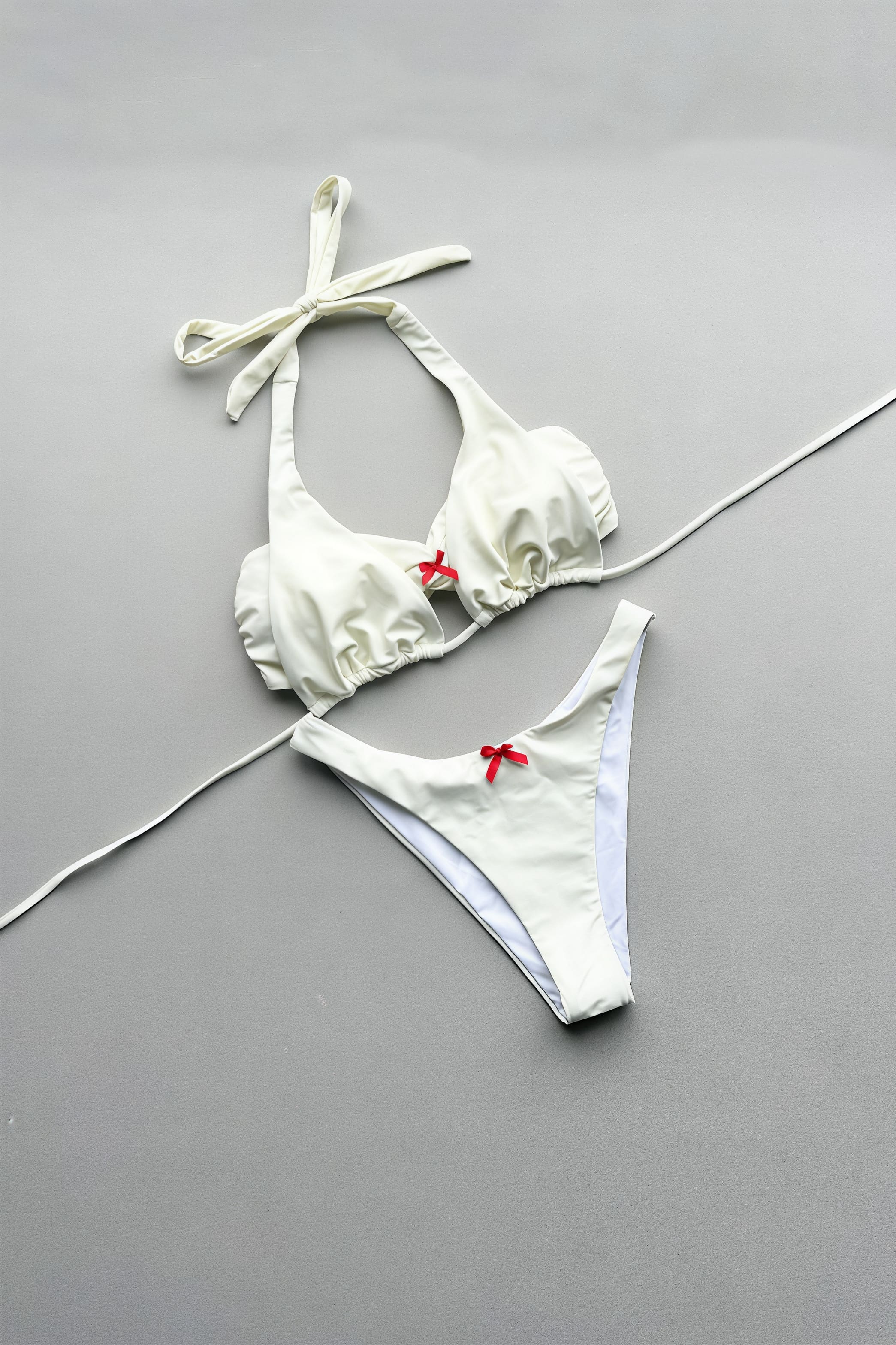 Chic Solid Bikini Set And Skirt Three Piece Swim Sets