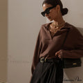 Fabulous Solid Color V Neck Classic Long Sleeve Sweater