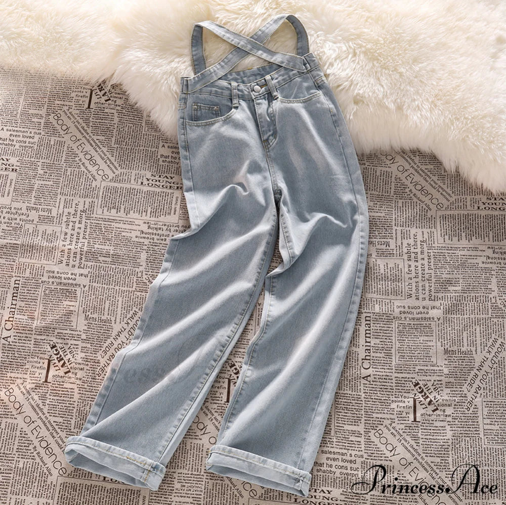 Fashion Cotton Cross Belt Jeans