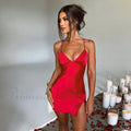 Fashion Sleeveless Mini Night Club Party Backless Y2K Clothes Streetwear Bodycon Dress