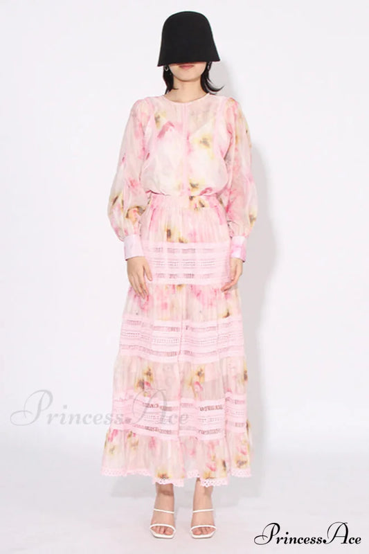 Faye Floral Top Charming + Skirt Set