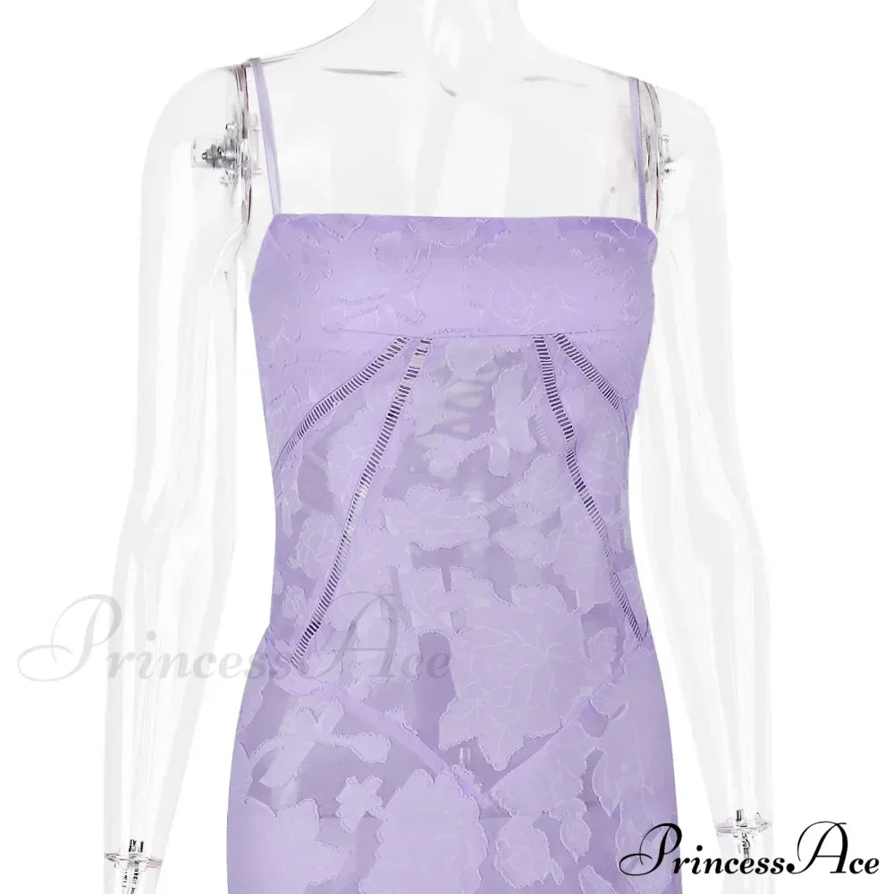 Floral Print Stylish Sheer Maxi Dress