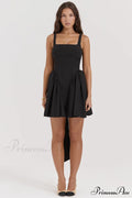 Florianne Black Stylish Bow Mini Dress