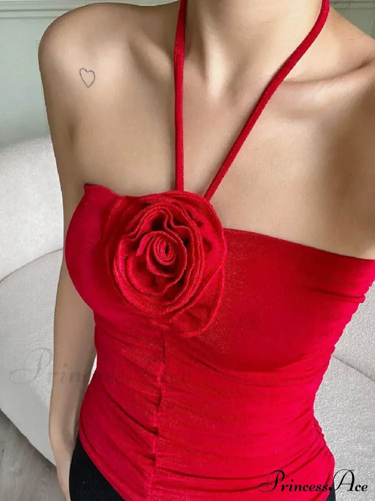 Flower Patchwork halter Tubes Off Shoulder Backless Tank Sexy Women Off Shoulder Ruched Black Mini Vests Tank top