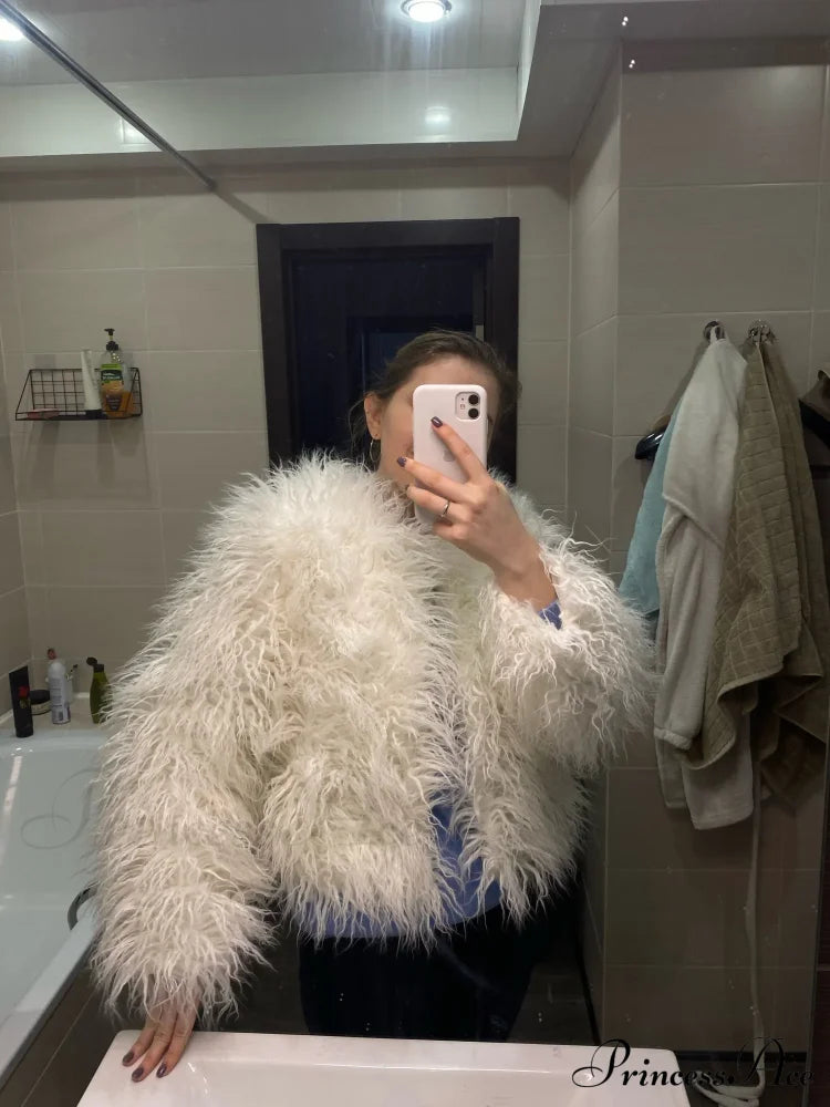 Fur Elegant Fringe Coat