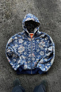 Gothic Full Pattern Printed Zipper Hoodie