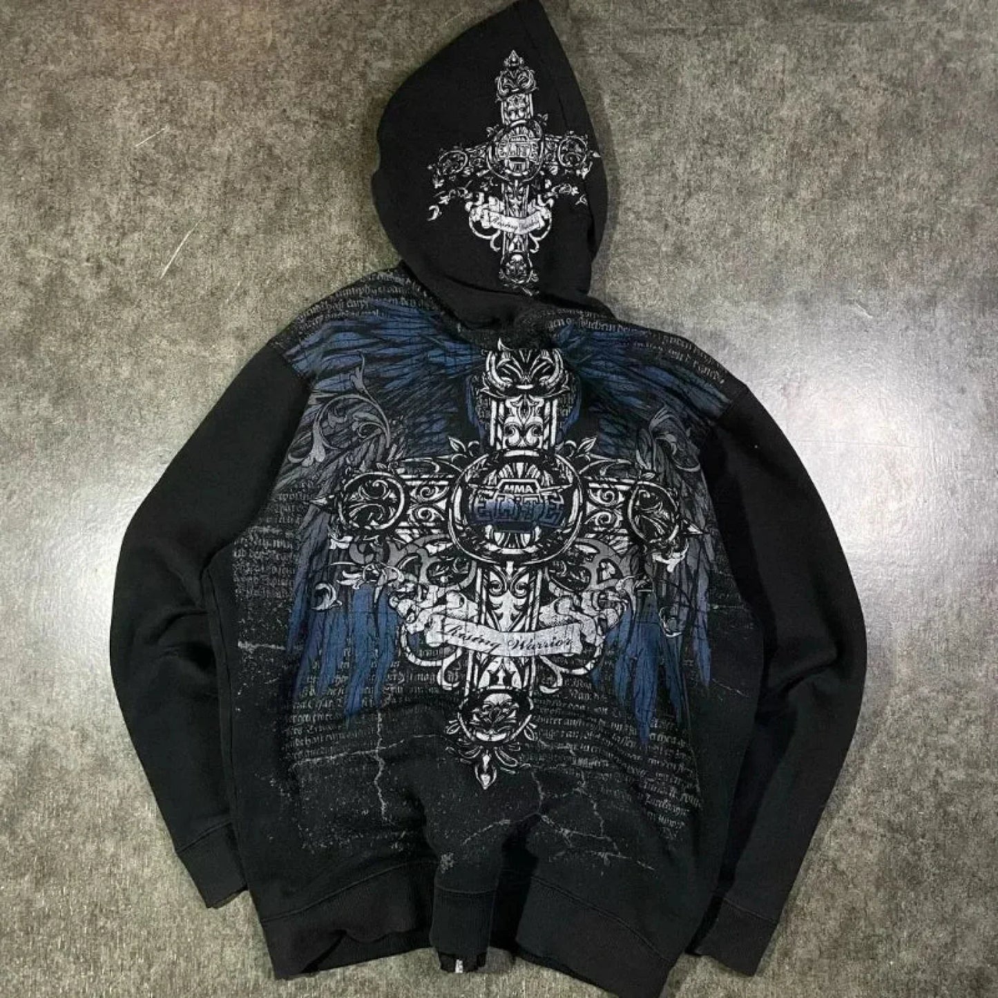 Gothic Long Sleeve Zipper Hoodie