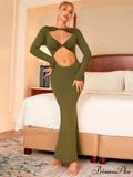 Halter Cut Graceful Out Bodycon Dress