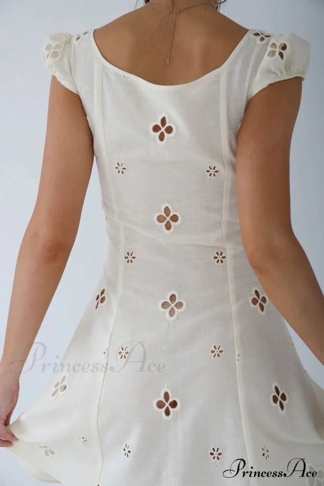 High Waist e Beachwear Bodycon Hollow Out Sundress