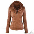 Hooded Leather Jacket