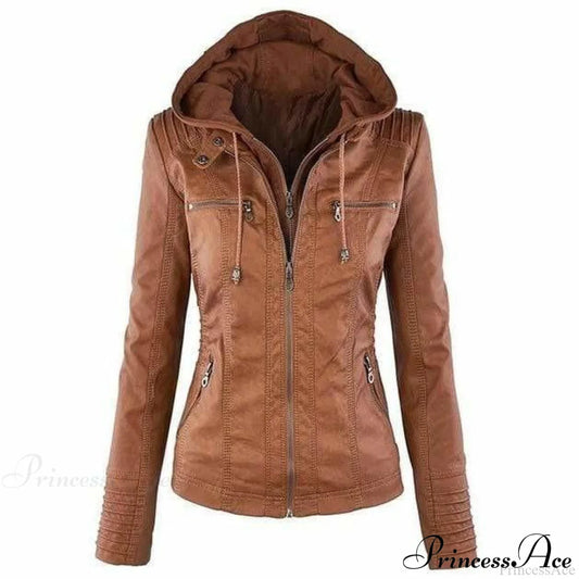 Hooded Leather Jacket
