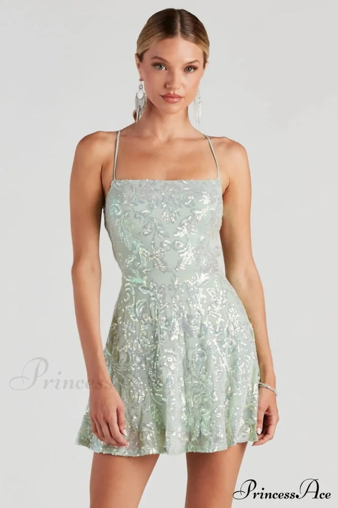 Julianna Sleeveless Stylish Sequin Party Dress