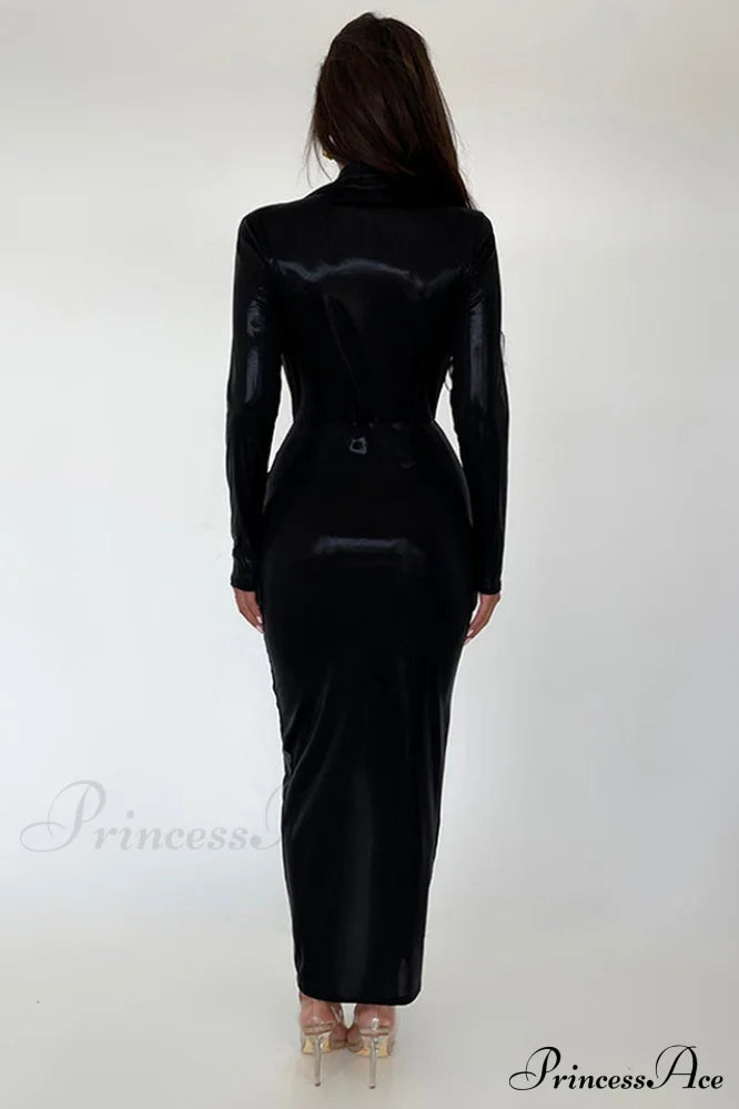 Juliette Metallic Stylish Tie Front Dress