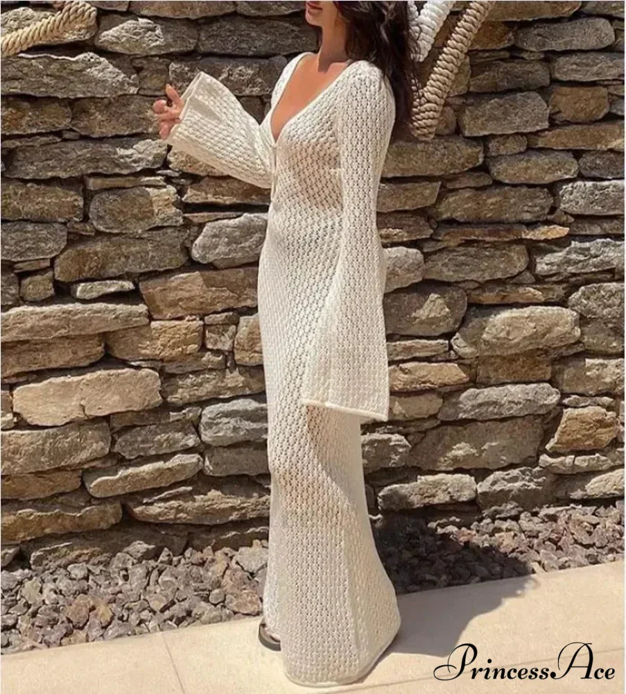 Knit Flare Stylish Long Sleeve Dress