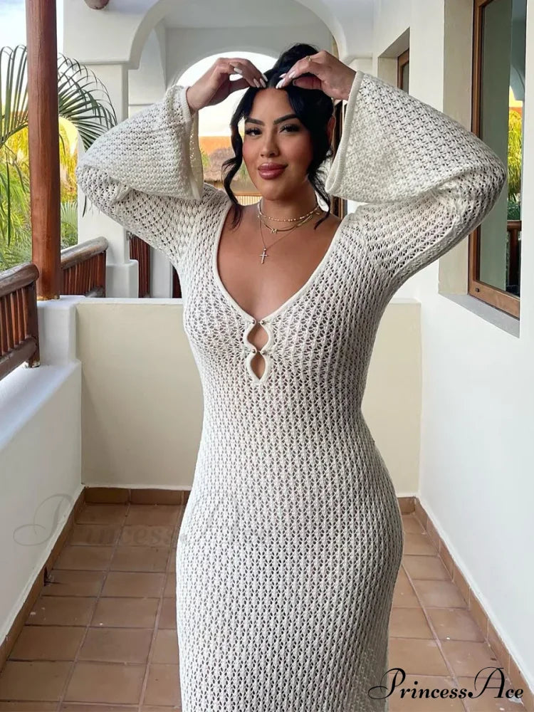 Knit Flare Stylish Long Sleeve Dress