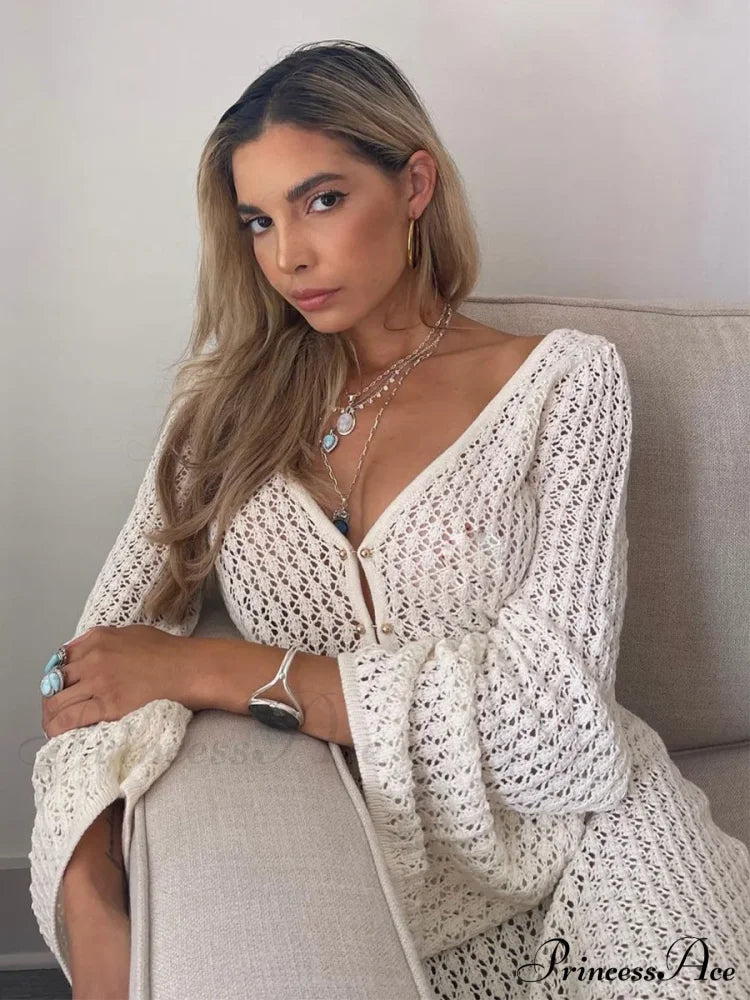 Knit Flare Stylish Long Sleeve Dress