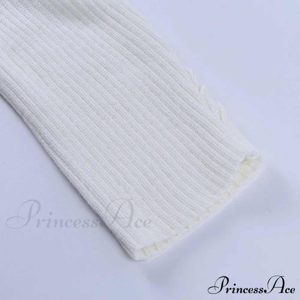 Knit Sweater Stylish Cropped Sleeve