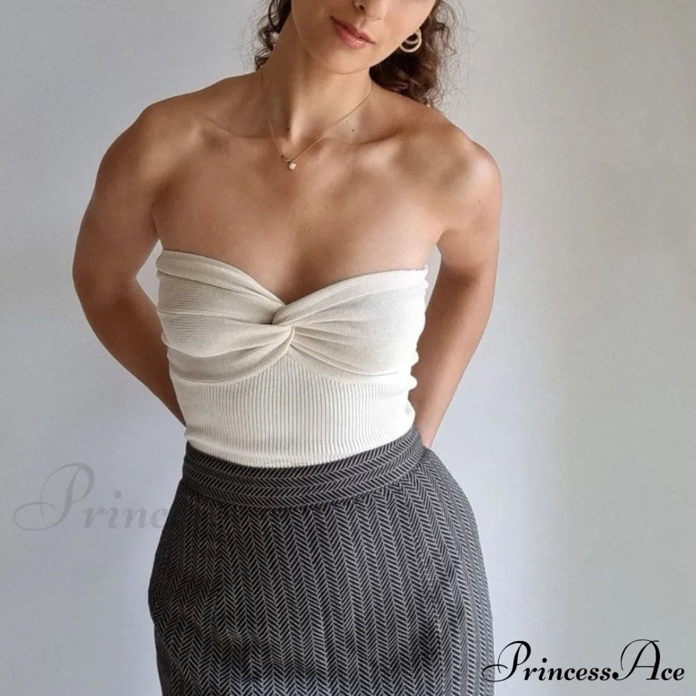Knit Twisted Stylish Tube Top