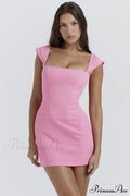 Leonida French Pink Charming Tunic Mini Dress