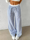 Leopard Drawstring Elastic Waist Loose Winter Pant