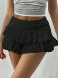 Leopard Tiered Half Slip Skirt