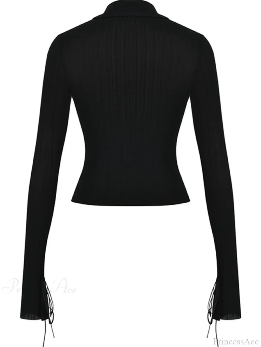 Long Sleeve Casual Turn-Down Collar Button-Down Knit Top