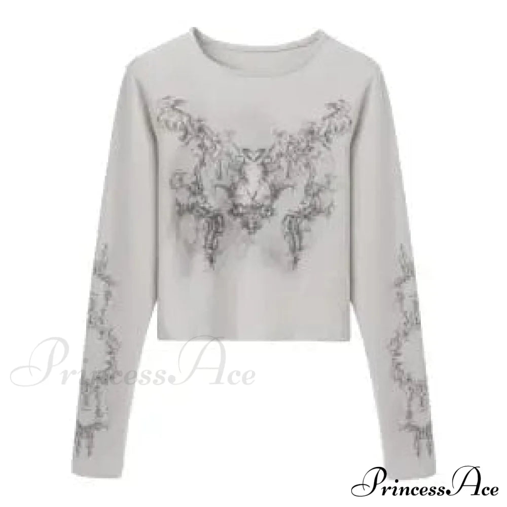Long Y2k Fashion Casual O-neck Arm De Vintage Blusas T-shirts Mujer Design Women Tunic Moda Tops