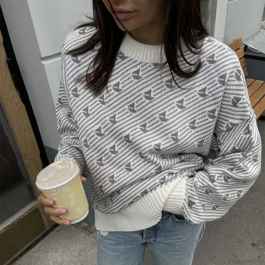 Loose Fashion Printed Long Sleeve Sweater