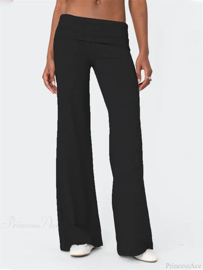 Low Waist Solid Color Loose Casual Street Pant