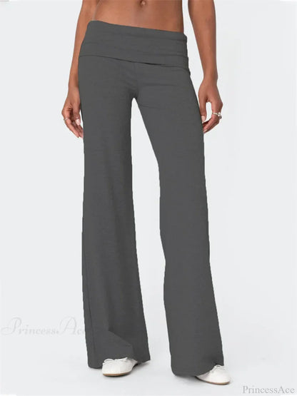 Low Waist Solid Color Loose Casual Street Pant