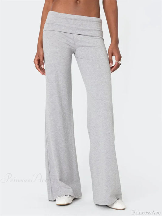 Low Waist Solid Color Loose Casual Street Pant