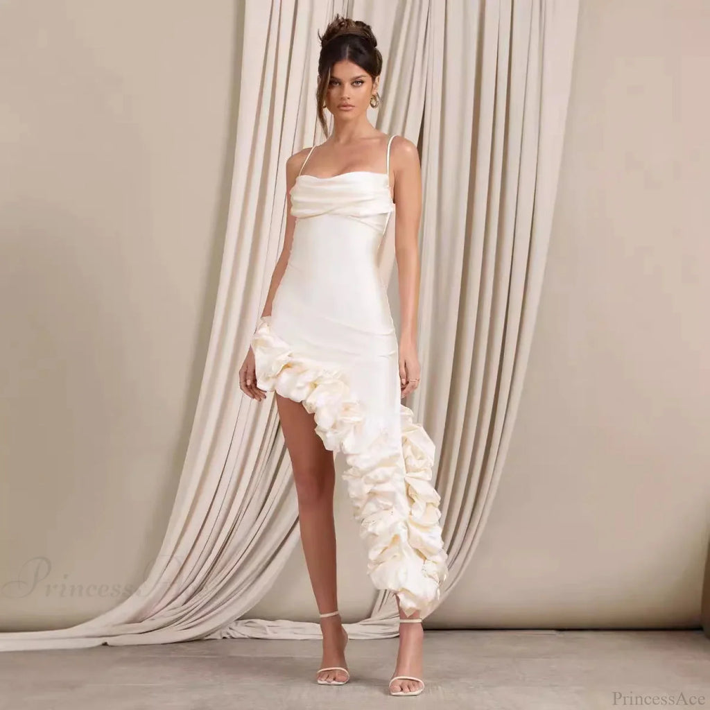 Luxury Pearl Strapless Bandage Prom Dress