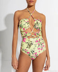 Milky White Cut-out Elegant Body Fit One Piece