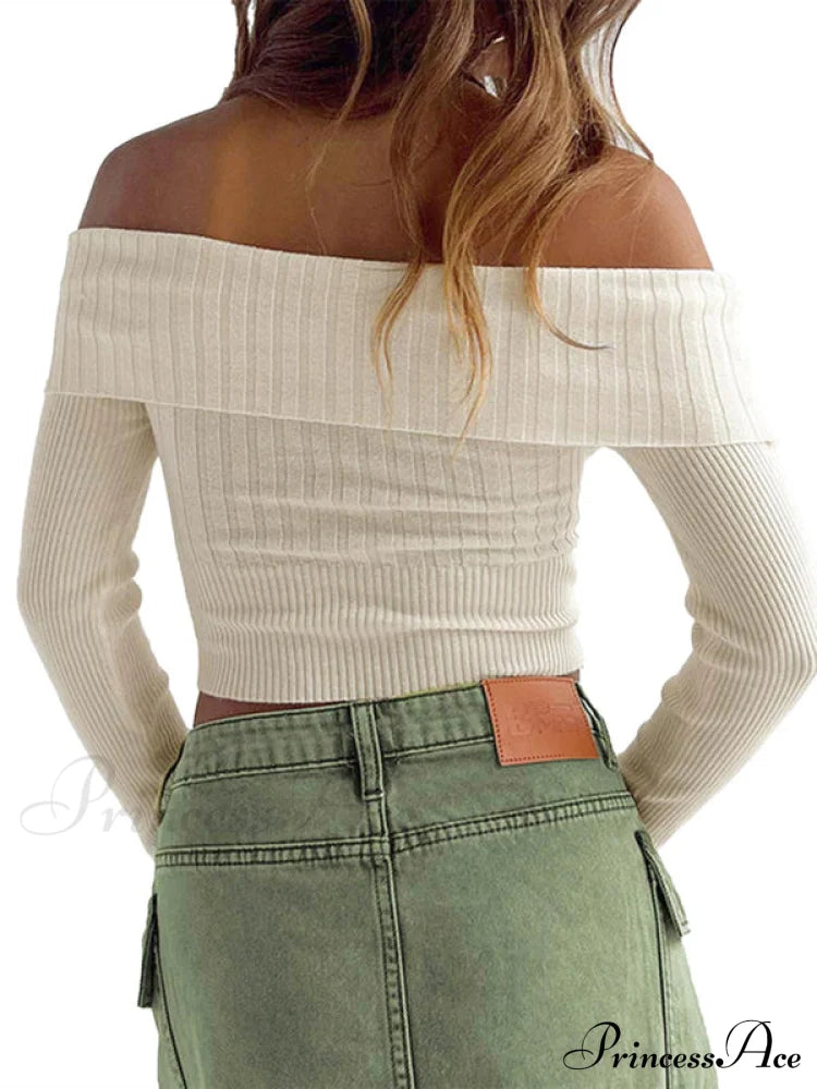 One Shoulder Long Sleeve Sweater