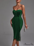 New Women Green Bandage Dress