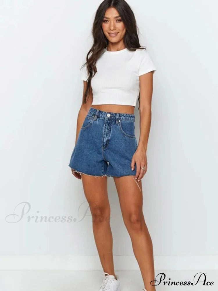 O Neck Knit White Crop Top
