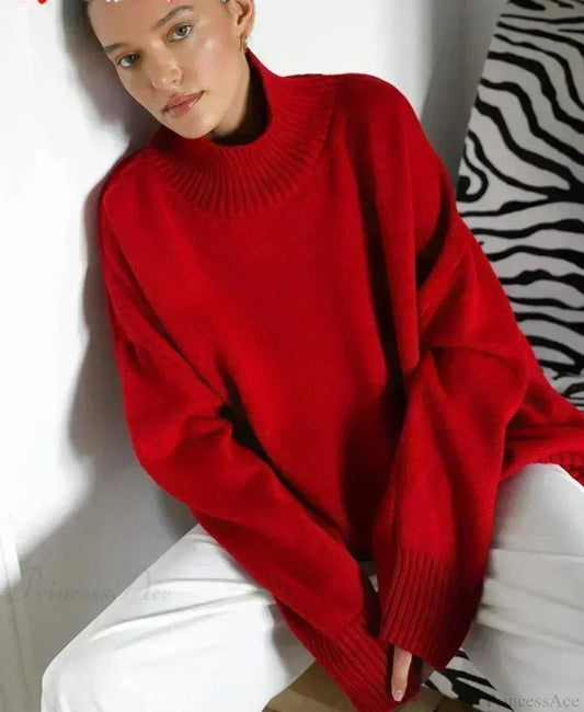 Oversize Vintage Turtleneck Winter Sweater
