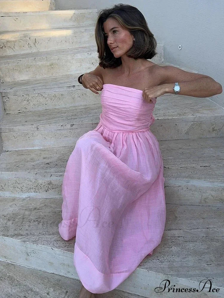 Pink Tube Stylish Maxi Dress